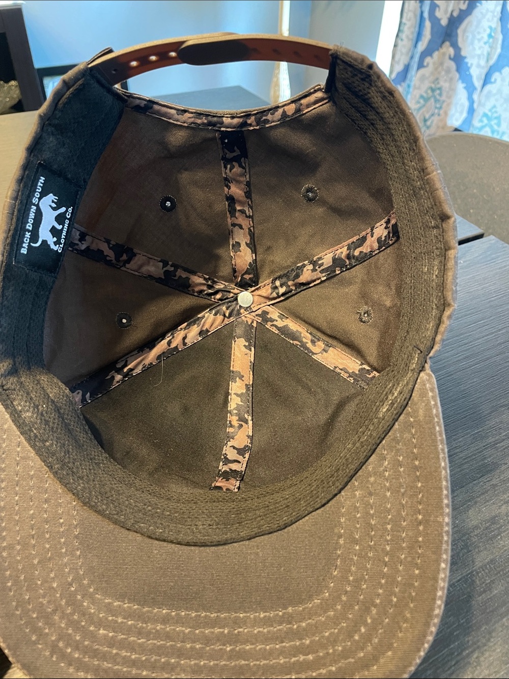 Men's Duck Embroidered Brown Snapback Hat - Picture 4 of 5